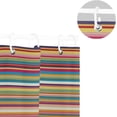 thumbnail image 5 of FREEAMG Shower Curtain for Bathroom Waterproof Fabric, Mexican Serape Stripes Shower Curtains Bathtub Curtain with 12 Hooks, 60"x 72" for Bath Hotel Room, 5 of 6