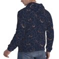 thumbnail image 6 of Wukai Copper-Gold Gloss Outline Lily Flower Print Men Hoodies Fleece Sweatshirts Long Sleeve Sweaters Pullover Fall Outfits Winter Clothes-3X-Large, 6 of 7