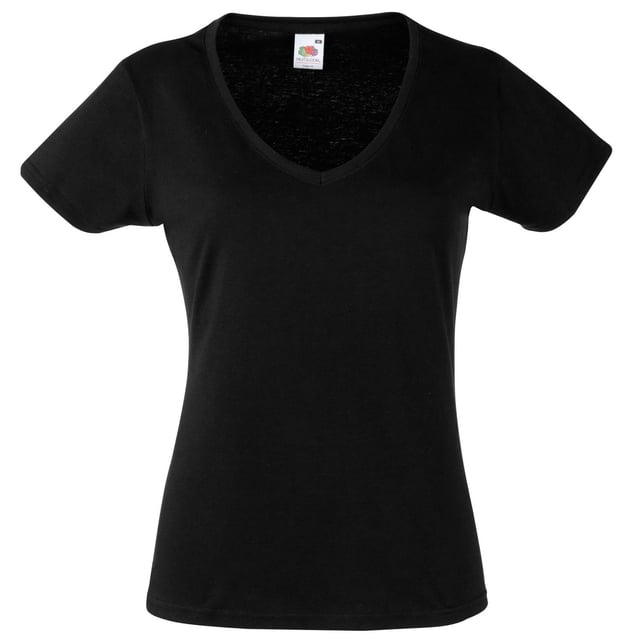 Fruit of the Loom T-Shirt à Col en V pour Femme Valueweight Coupe Féminine