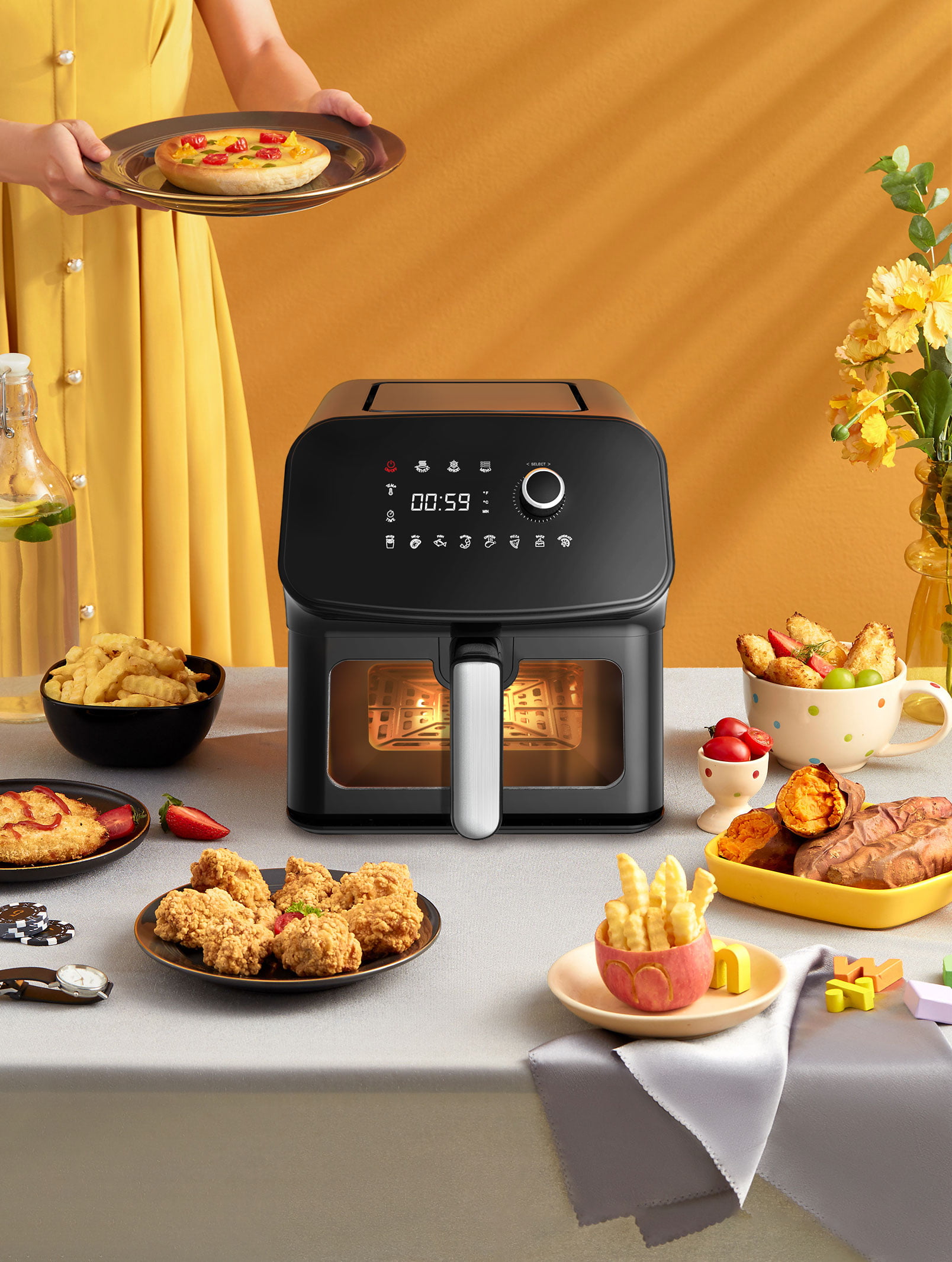 5.8-QT Digital Air Fryer  iCucina Kitchen – iCucinakitchen