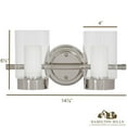 thumbnail image 2 of Hamilton Hills Double Sconce Polished Nickel LED Candle Light Fixture | Glass Surrounded | Vanity, Bedroom, or Bathroom | Interior Lighting, 2 of 7