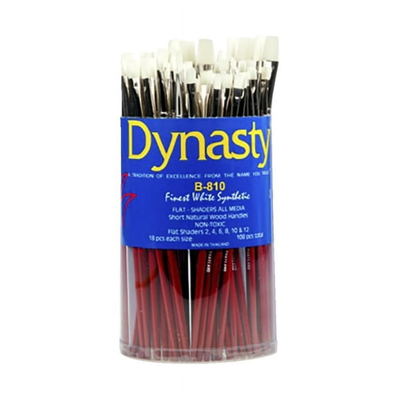Dynasty B-810 Watercolor Paint Brushes and Canister, Assorted Sizes, Set of 109