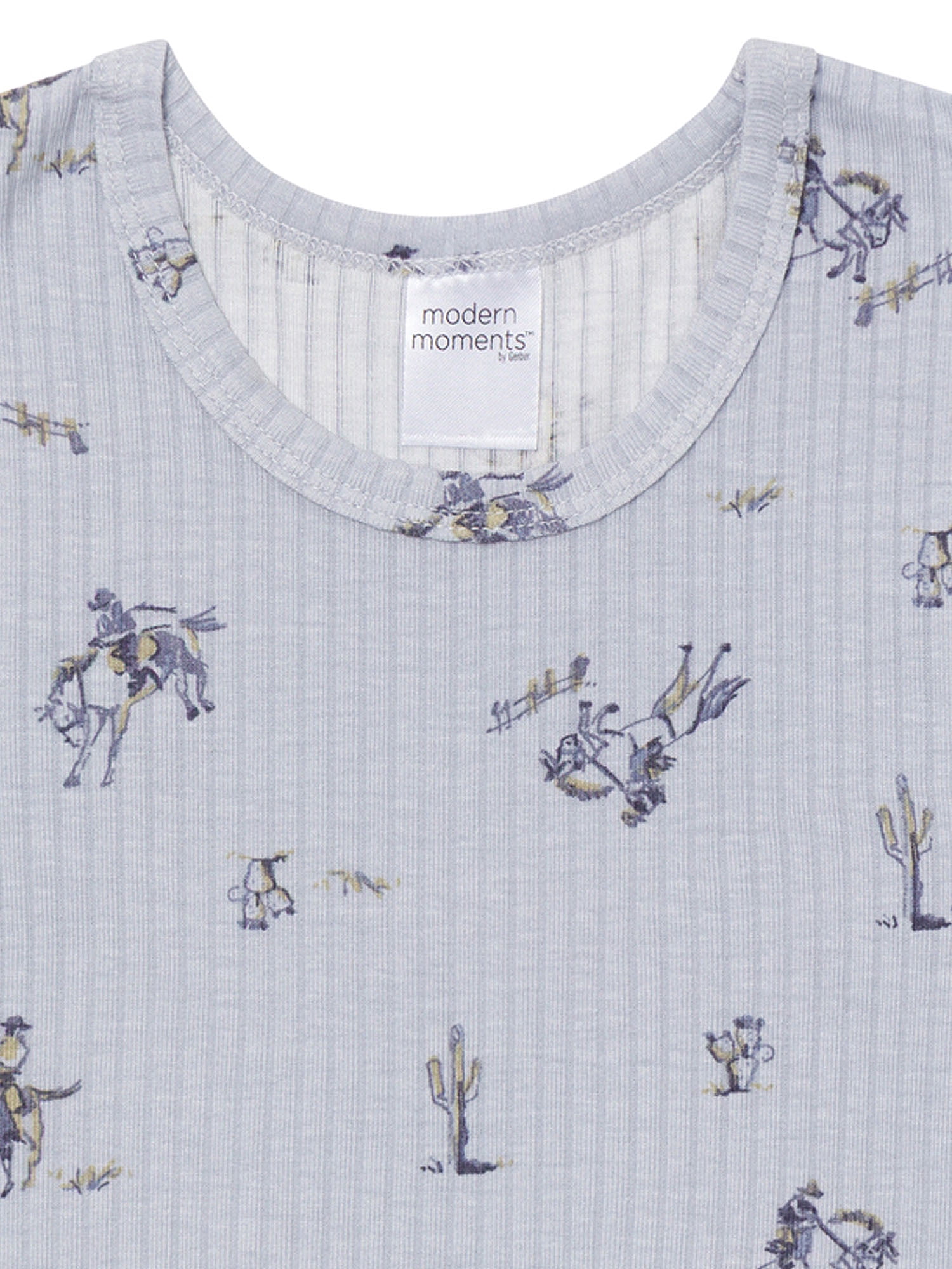 Modern Moments by Gerber Gender Neutral Viscose Short Sleeve Pajama Set, 2-Piece, Sizes 12 Months - 5T