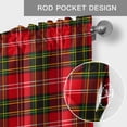 thumbnail image 6 of Christmas Elk Farmhouse Short Window Curtain Valances, Red Green Plaid Xmas Winter Holiday Rod Pocket Kitchen Valances for Living Room Bedroom Bathroom Cafe 54" x 18", 6 of 8