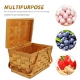 thumbnail image 3 of TABLZONE Outdoor Basket Yellow Wood Handwoven Storage 1Set for Couples, 3 of 6
