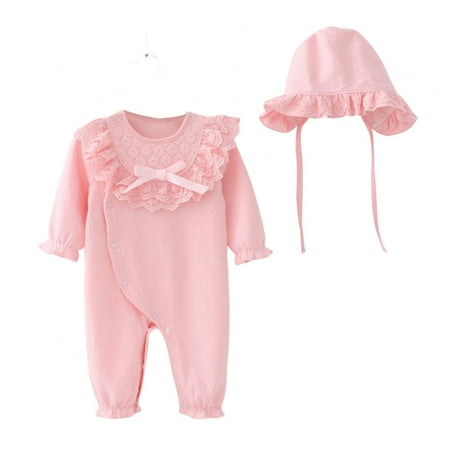 

Baby Girl Clothes Little Sister Newborn Outfit Print Long Sleeve Romper Overall Floral Jumpsuit