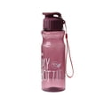 thumbnail image 2 of Clear Plastic Water Bottle, Reusable Water Bottles, Flip top Bottles, Portable Water Bottle, Water Bottle Sports, Dark Plum, Pet Plastic, Water Bottle Lid, Gym Water Bottle,, 2 of 5