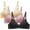 Black,Khaki,Pink, variant on TMOYZQ 3 Pack Women's Comfort Wireless Bras Full-Coverage Seamless Lightly Lined T-Shirt Bra No Underwire Support Bralette Soft Stretch Convertible Everyday Bra