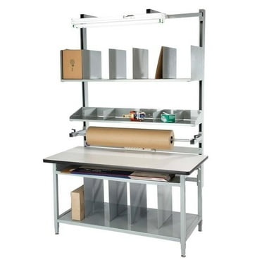 Corrugated Storage Shelf, Light Gray Frame - 18 x 54.5 in.