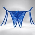thumbnail image 3 of Iyufng Women's Tie Side Lace Open Crotch Thong Panties Adjustable String Cheeky Low Rise Lingerie Underwear, 3 of 5