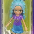 thumbnail image 3 of Polly Pocket Collectible Doll ~ Polly's Friend with Blue Hair, Wearing Blue Skirt, Purple Heart Shirt and Pink Sandals ~ 3 1/2" Tall ~ HKV81, 3 of 5