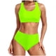 thumbnail image 2 of Augper Fashion Women's Sleeveless Solid Bikini Set Swimsuit Push-Up Padded Swimwear Swimsuit Beachwear, 2 of 5