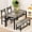 Gray, variant on MIERES Kitchen Tables Set for 4, Rectangular Dining Room Table Set with Bench and Chairs, 4 Pieces Dining Room Table Set with Storage Rack for Small Space, Breakfast Nook and Apartment, Gray
