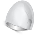 thumbnail image 4 of Chunky Round Statement Dome Ring .925 Sterling Silver Band Jewelry Female Male Unisex Size 9, 4 of 4