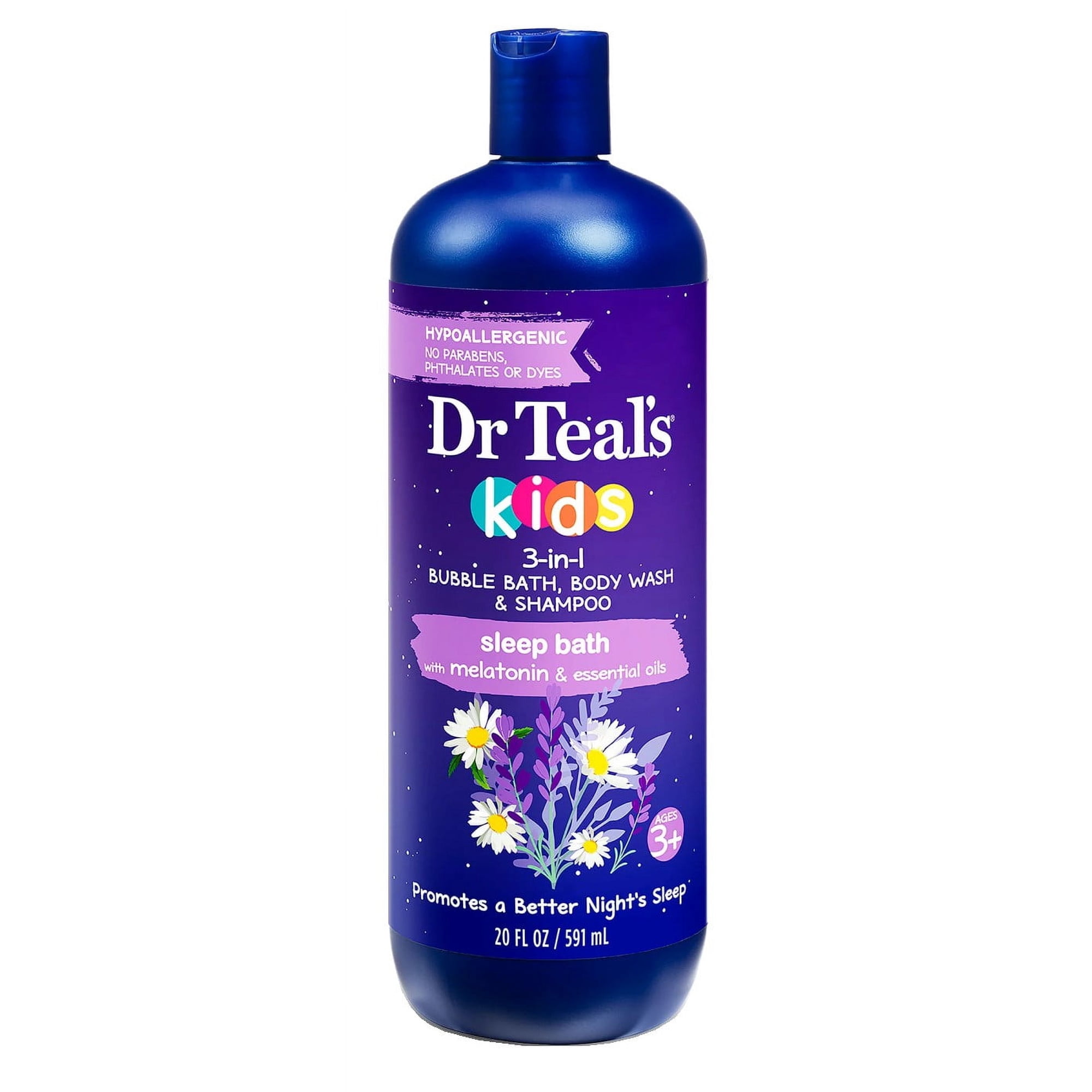Dr Teals Kids 3-In-1 Shampoo / Bath / Body Wash Sleep Bath 20oz (Pack of 3)