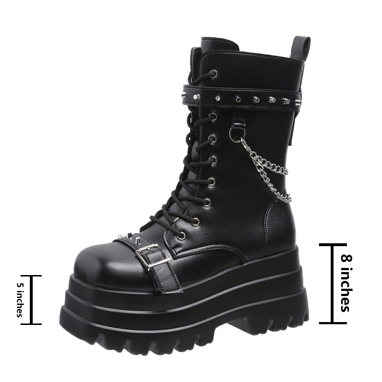 KIJBLAE 50% off! Women's Punk Boots Platform Goth Boots