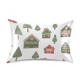 thumbnail image 7 of Yayeee Pillowcase King Size Set of 2 Satin Wrinkle Resistant Pillow Case, Green Christmas House, 7 of 7