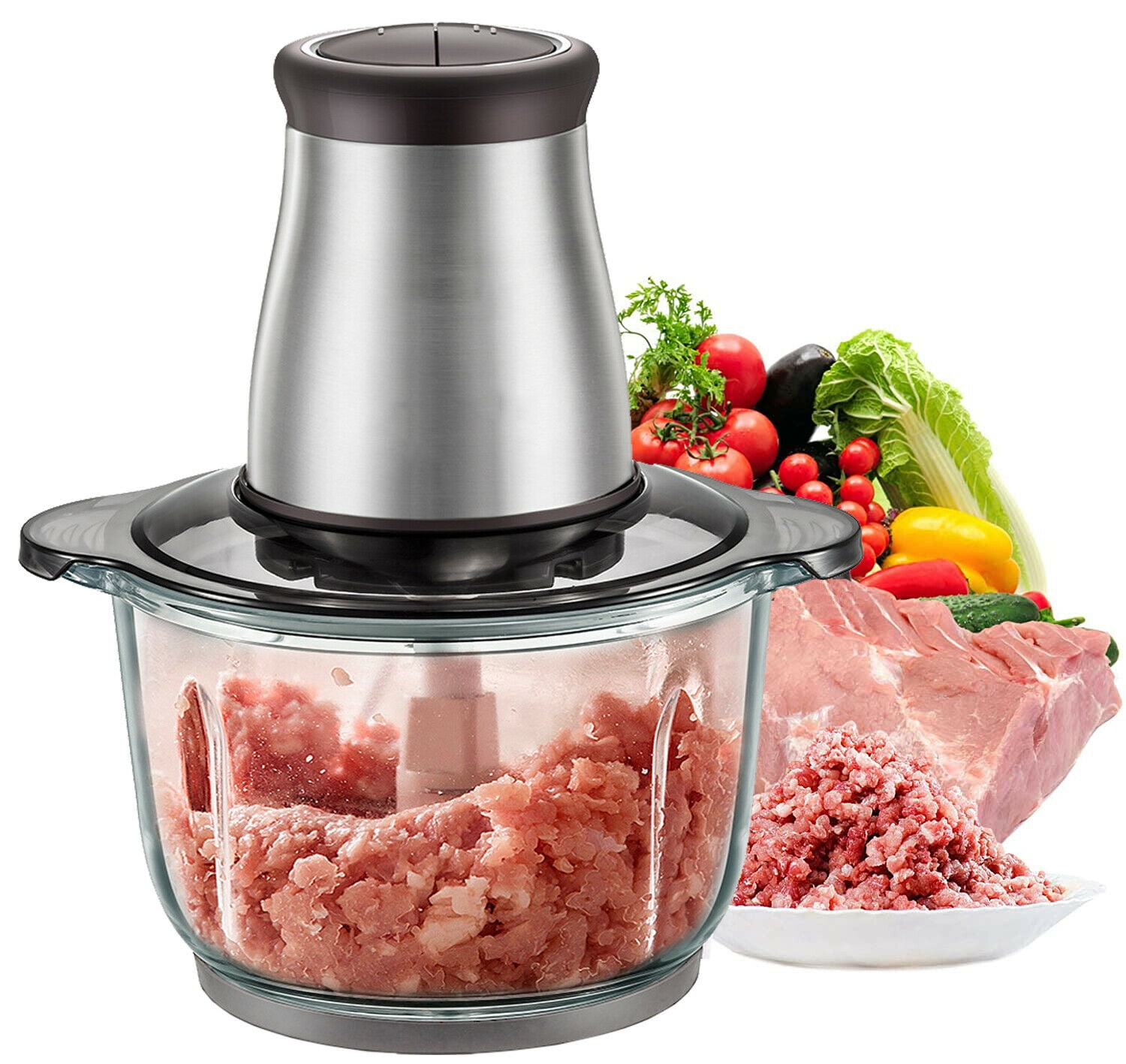 Electric Meat Grinder 500W Home Kitchen Industrial 2L Stainless Steel