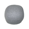 thumbnail image 4 of Modern Semi-Rounded Cable Knitted Cotton Pouf Cozy Seating for Kids & Adults Versatile Decor for Living Room and Bedroom (21" X 21" X 18"), 4 of 6