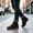 Black, variant on Women Vintage Lace up Desert Ankle Boots Round Toe Low Heel Fall Casual Soft Leather Combat Booties Black 6(36)