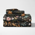 thumbnail image 2 of Sweet Jojo Designs Boho Floral Wildflower Black and Orange Girl King Size Sheet Set 4 Piece, 2 of 4