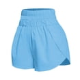 thumbnail image 6 of VV AVEORS Running Shorts For Women Dressy Casual Quick Dry Elastic High Waisted Workout Active Shorts Sport Athletic Short Pants Blue S, 6 of 7
