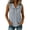 20#Gray, variant on Women Cotton Linen Peter Pan Collared Gauze Tank Tops Button Down V Neck Sleeveless Shirts Dressy Casual Gauze Shirts