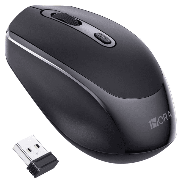 Ratón Inalámbrico Silencioso Portátil BLOOSOM Con Receptor Usb Negro