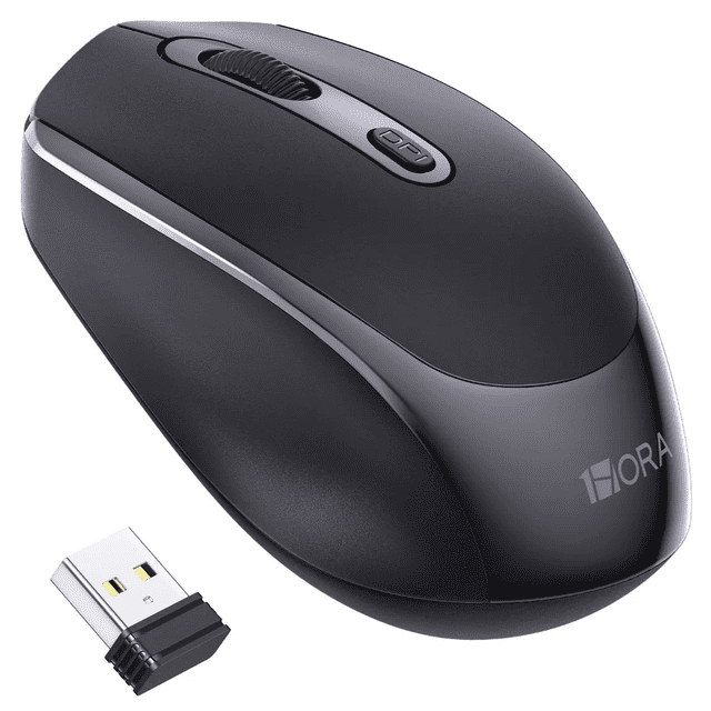 Ratón Inalámbrico Silencioso Portátil BLOOSOM Con Receptor Usb Negro