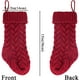 thumbnail image 3 of Medias navideñas, paquete de 6 15 pulgadas Cable ted Xmas Medias rústicas para la decoración de la temporada navideña familiar, color crema borgoña Adepaton CJWUS-2746, 3 of 6