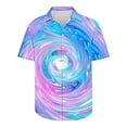 thumbnail image 4 of miqiqism Comfy Shirts Mens Short Sleeve Tops Tie Dye Blouses Botton Down Tee Top Shirt Casual Outfits Trendy Summer Clothings,02_Multicolor,3X-Large, 4 of 4