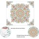 thumbnail image 5 of ZHAOCHENG Tapiz de pared con diseño de mandala y flores: tapiz bohemio hippie blanco con estampado floral esbozado, 5 of 5