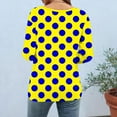 thumbnail image 5 of 3/4 Sleeve Shirts for Women Spring Striped Crewneck Business Casual Tops, Loose Three Quarter Length Work Blouses, Polka Dot Printed Comfortable Top, Limited Time Off, 5 of 6