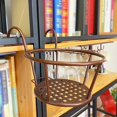 thumbnail image 4 of MesaSe Flower Rack Balcony Hanging Flower Frame Wrought Iron Rose Hanging Orchid Pot Rack Hanging Rack Removable  White, 4 of 9
