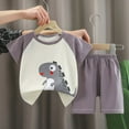 thumbnail image 3 of Boys Comfortable Short Sleeved Twopiece Set With Cute Cartoon Print 6 12 18 Months 1T 2T 3T 4T Gibobby,5-6 Years,Grey, 3 of 3