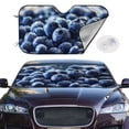 thumbnail image 3 of Lsque Blueberry Car Windshield Sun Shade | Accordion Folding Style Auto Shade for Car Truck SUV Van | Blocks UV Rays Sun Visor Protector | Small, 3 of 7