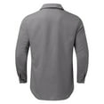 thumbnail image 6 of wendunide long sleeve shirts for men Mens Fashion Casual Button Lapel Cotton Solid Color Pocket Long Sleeve Shirt Top Men Shirts Grey M, 6 of 6