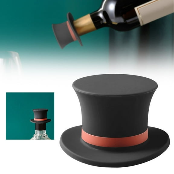 Wine Stopper,Top Hat Wine Stoppers Magician Hat Wine Stoppers Replace Cork Airtight Seal On Wine Bottles Reusable Beer Bottle Cover Wine Bottle Stopper Wine Wine Gifts Easy To Clea