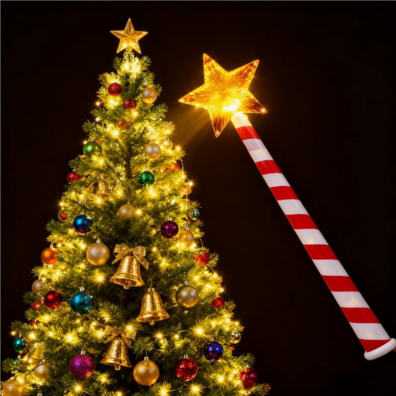 FYHALE Magic Wand for Christmas Tree Light, Wireless Christmas Tree Wand Remote Control for Christmas String Lights and Decorations Lights, Surprised for Friends Family Christmas Gift