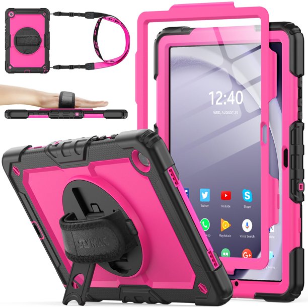 Funda SEYMAC de serie para Samsung Galaxy Tab A9+ Plus de 11 pulgadas, color rosa