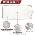 thumbnail image 6 of Car Sunshade Windshield, iClover Foldable Front Auto Car Windowshield Sun Shade Folding Silvering Sun Visor - UV Coating for UV Ray Deflector Full Protection L Size, 6 of 8