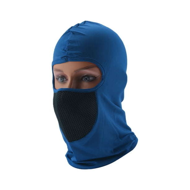 Máscara facial de malla Unique Bargains, cubierta facial de poliéster, protección solar, transpirable, zafiro, 1 pieza