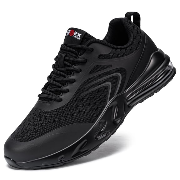 LARNMERN Non Slip Chef Shoes for Men Work Shoe Kitchen Restaurant Walking Running Sneakers Black