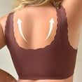 thumbnail image 6 of mihongmao Jelly Bra Bandeau Bra Ladies Comfortable No Steel Ring Breathable Woman Plus Size Bra Woman Underwear Coffee 4X, 6 of 6