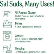 - Sal Suds Biodegradable Cleaner (32oz, 2-Pack) - Concentrated Purpose Cleaning Solution & Mop Soap, For Floors, Laundry & Dishes - Formula Made with -Based Surfactants
