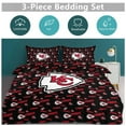 thumbnail image 3 of Kansas Football Bedding Set Comforter Cover Set 3D Duvet Cover Bedspread Cover Quilt Cover with 1 Duvet Cover and 2 Pillowcases, No Comforter, 102"x90", 3 of 6