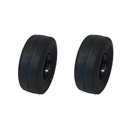 (2) Puncture Resistant 11x4.00-5 Smooth Tires with Liner Gravely Toro Scag (Best Puncture Resistant Tyres)