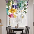 thumbnail image 3 of Spring Floral Tie Up Curtains for Windows, Adjustable Balloon Window Shades, Yellow Pink Flowers Farmhouse Botanical Kitchen Window Treatments Adjustable Roll Up Curtain for Basement/Nursery 52"x45", 3 of 8
