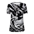 thumbnail image 4 of Mujer Verano Casual Manga Corta Camiseta Botón Cuello Redondo Jersey Blusa Tops OAVQHLG3B Store  lin121212, 4 of 4