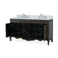 thumbnail image 5 of Benton Collection 60" Black Hand-Painted Floral Double Sink Bathroom Vanity, 5 of 6